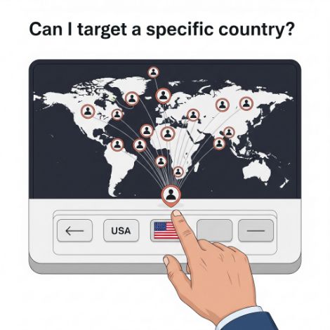 Can I target members from a specific country?