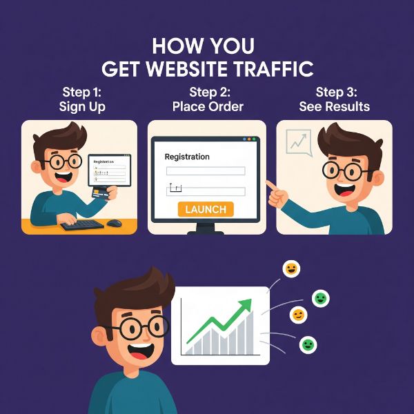 Get Your Traffic in 3 Simple Steps