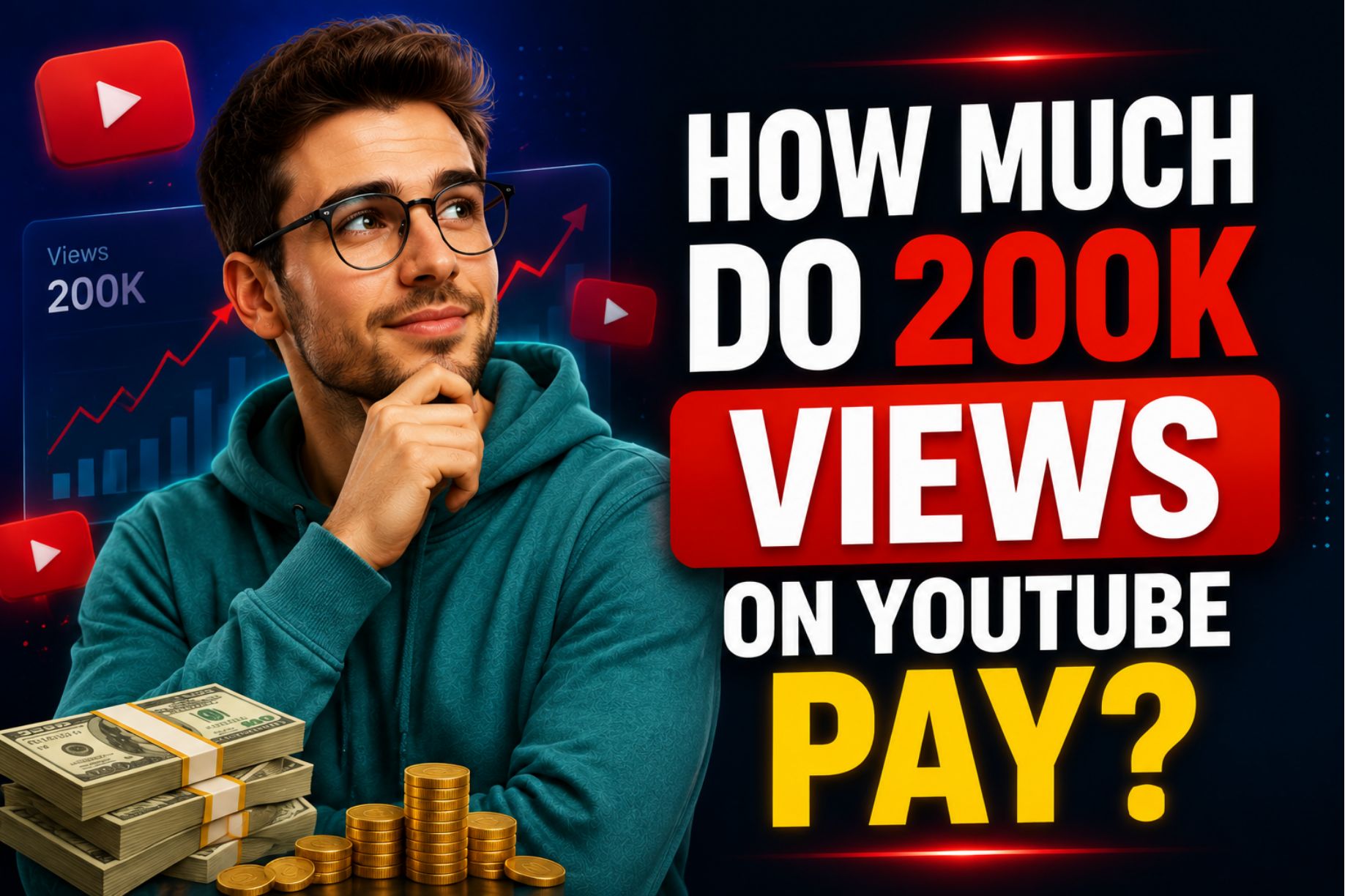 How much do 200k views on YouTube pay?