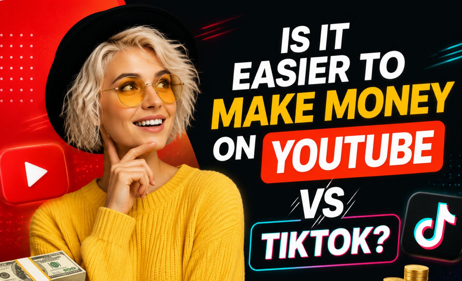 Is it easier to make money on YouTube or TikTok