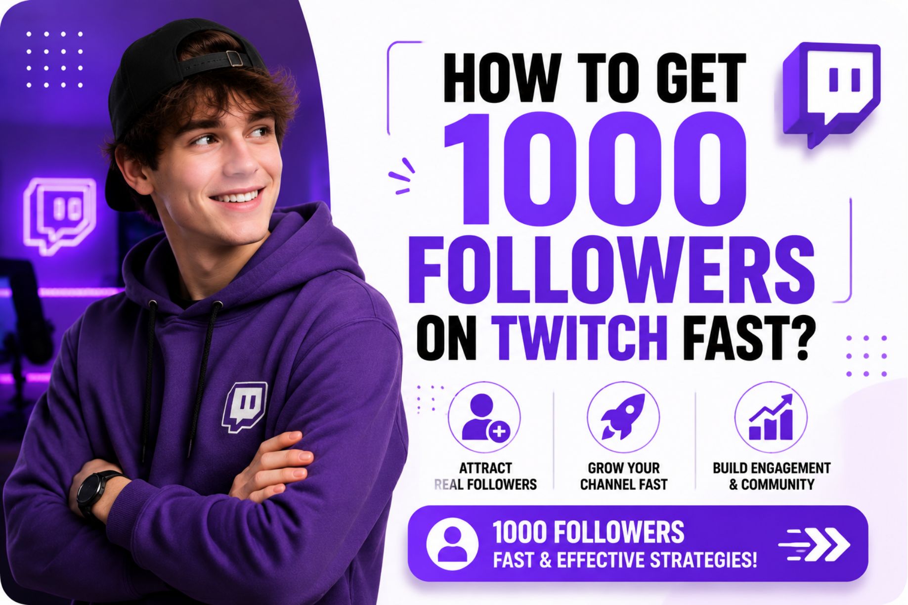 How to Get 1000 Followers on Twitch Fast?