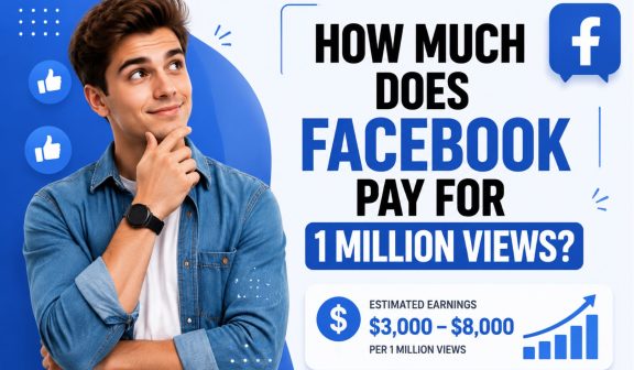 How much does Facebook pay for 1 million views?