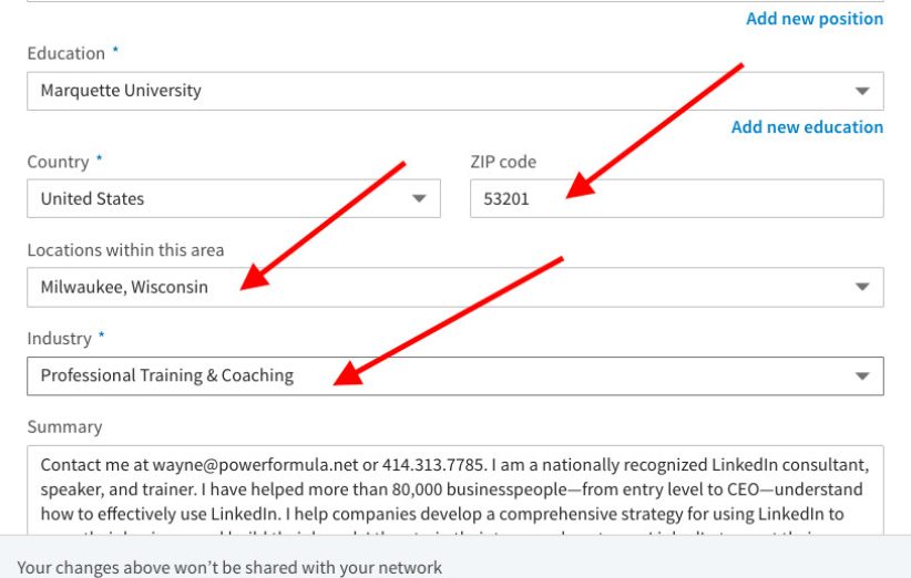 What to Put for Industry on LinkedIn