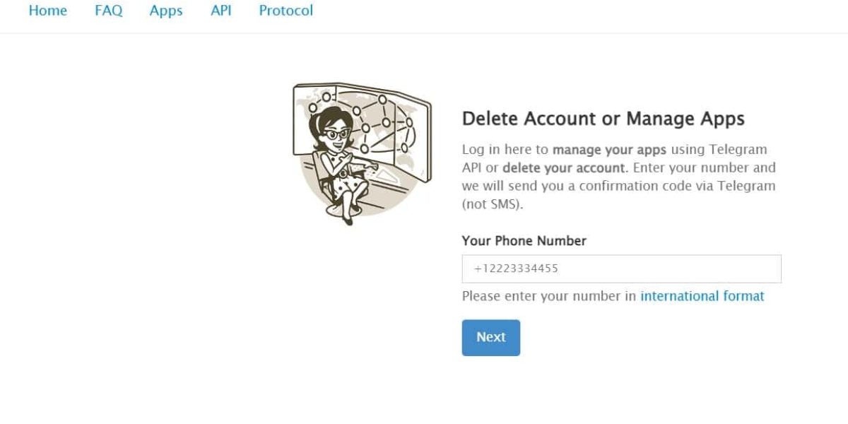 can telegram delete your account