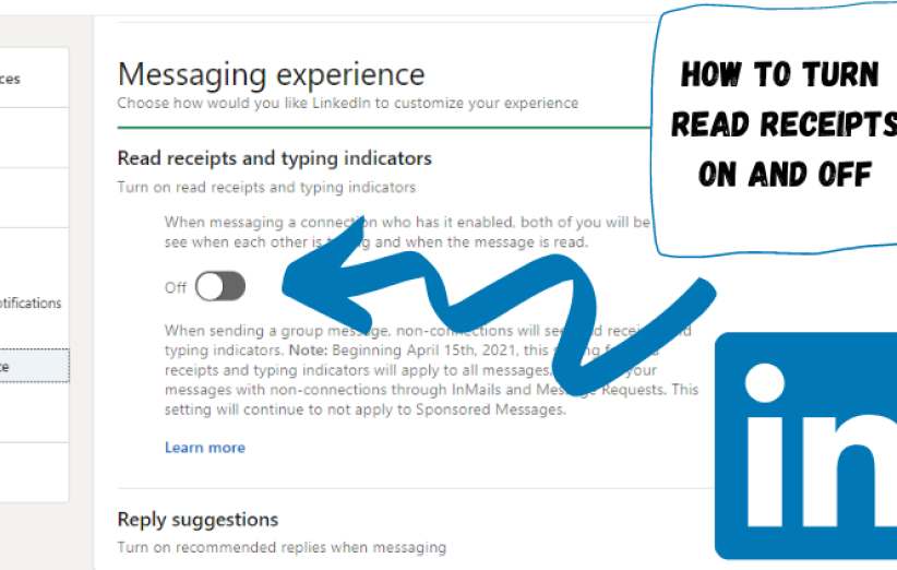 can you turn off read on linkedin